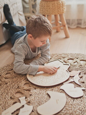 Anatómia hlavy -40% - drevené edukačné puzzle  v českom jazyku